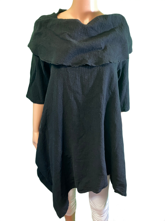 * Hawaiian Gauze Cowl Neck - Sea Breeze Tunic