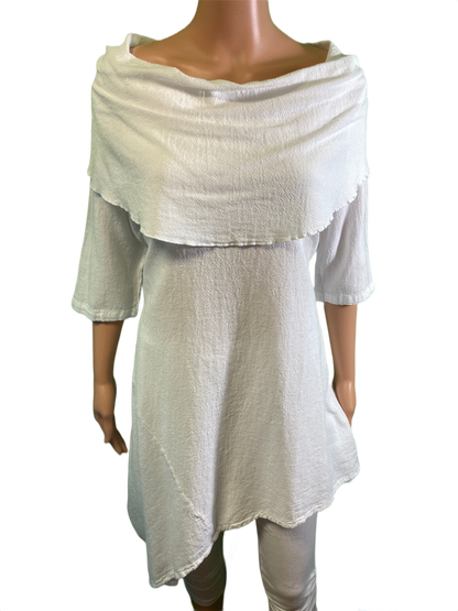 * Hawaiian Gauze Cowl Neck - Sea Breeze Tunic