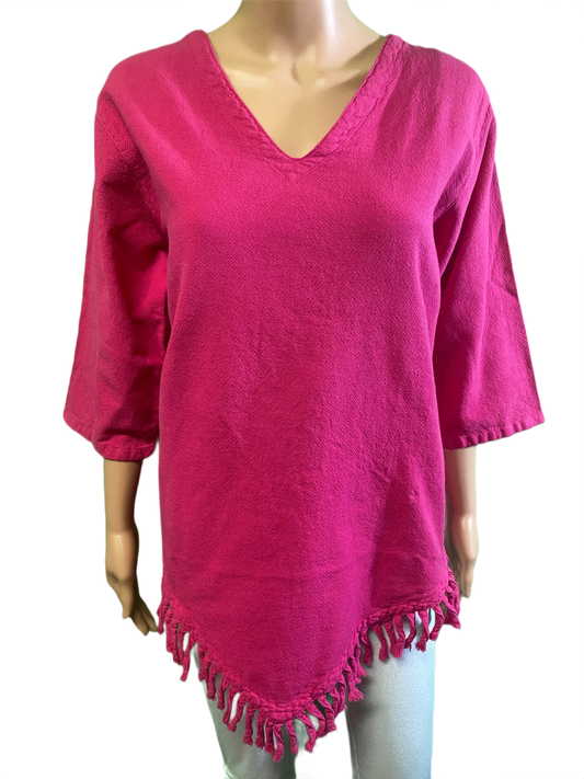 * Sedona Gauze Fringe - Sea Breeze Top