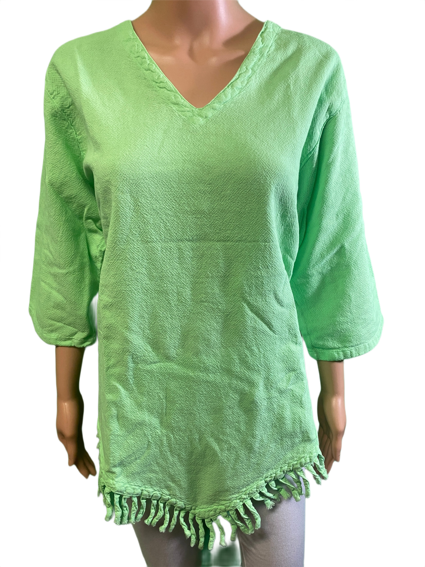 * Sedona Gauze Fringe - Sea Breeze Top