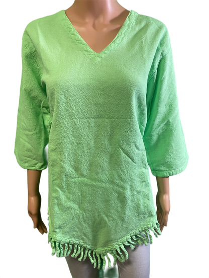 * Sedona Gauze Fringe - Sea Breeze Top