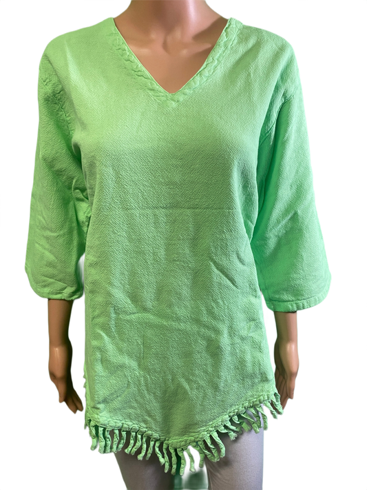 * Sedona Gauze Fringe - Sea Breeze Top