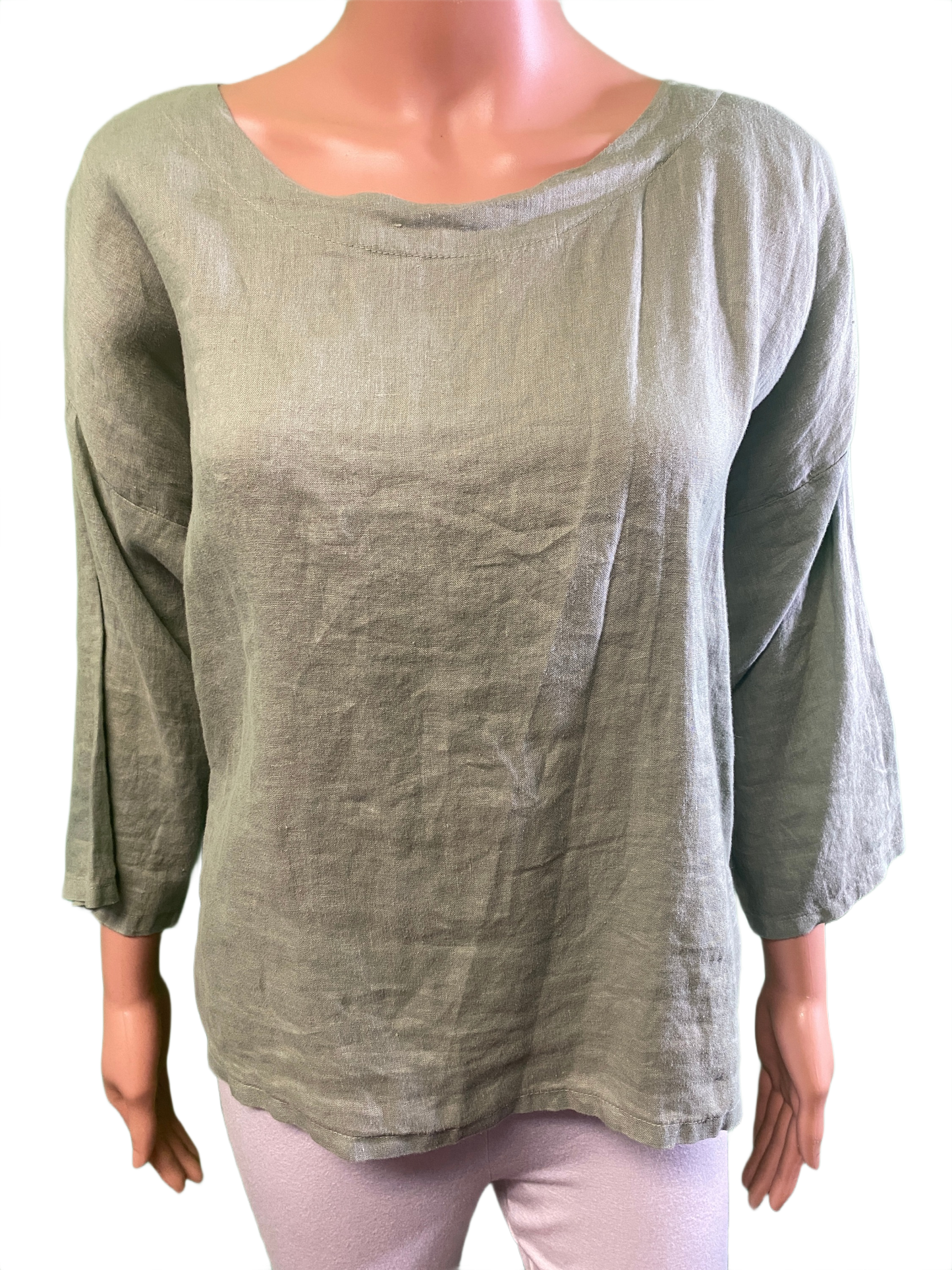 * Scoop Neck Linen - Match Point Top