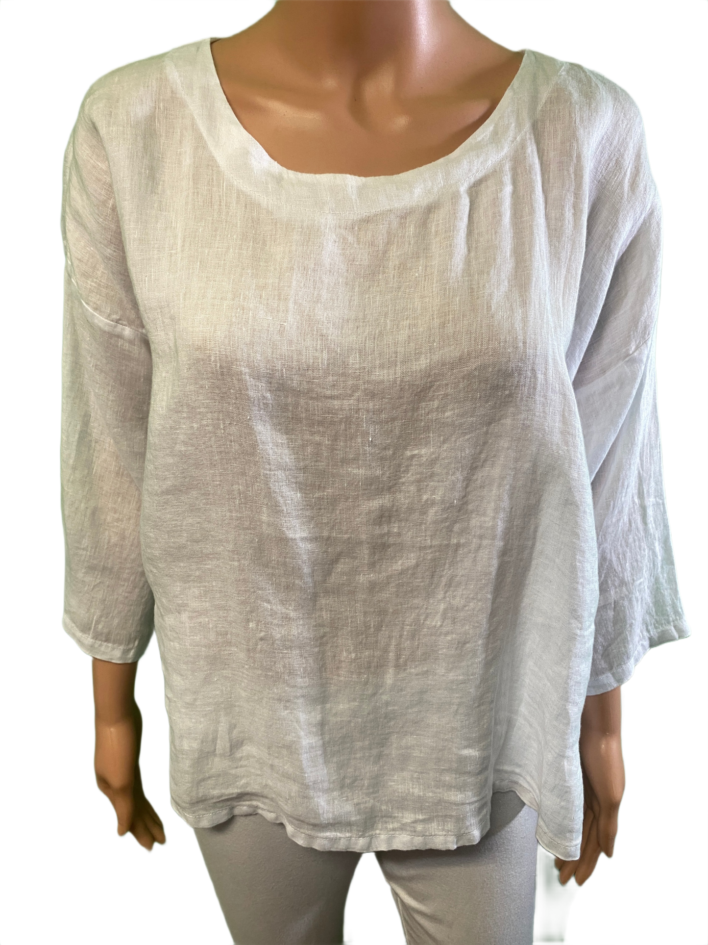 * Scoop Neck Linen - Match Point Top