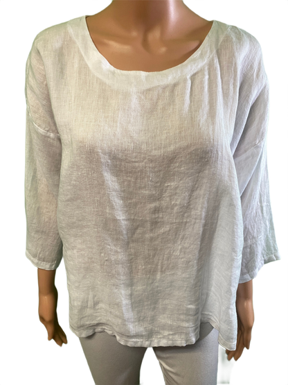 * Scoop Neck Linen - Match Point Top