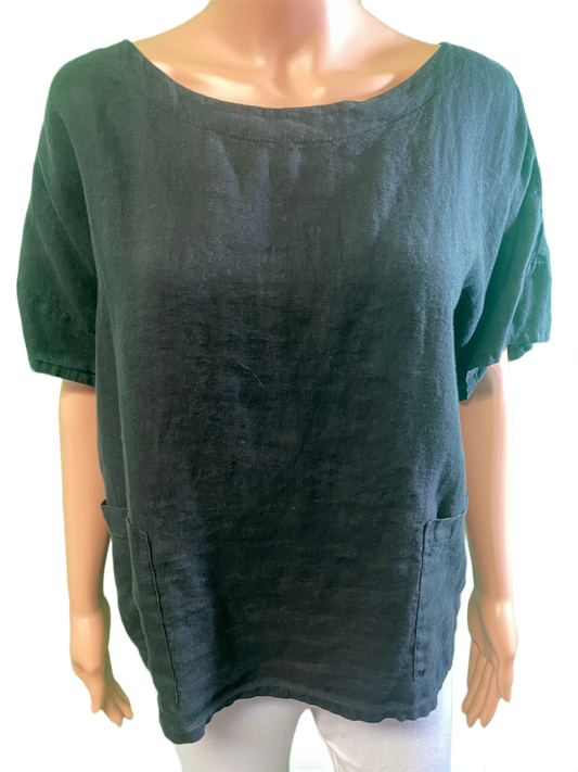 * Linen 2 Pocket Short Sleeve - Match Point Top