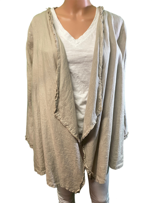 * Frayed Long Open - Match Point Cardigan