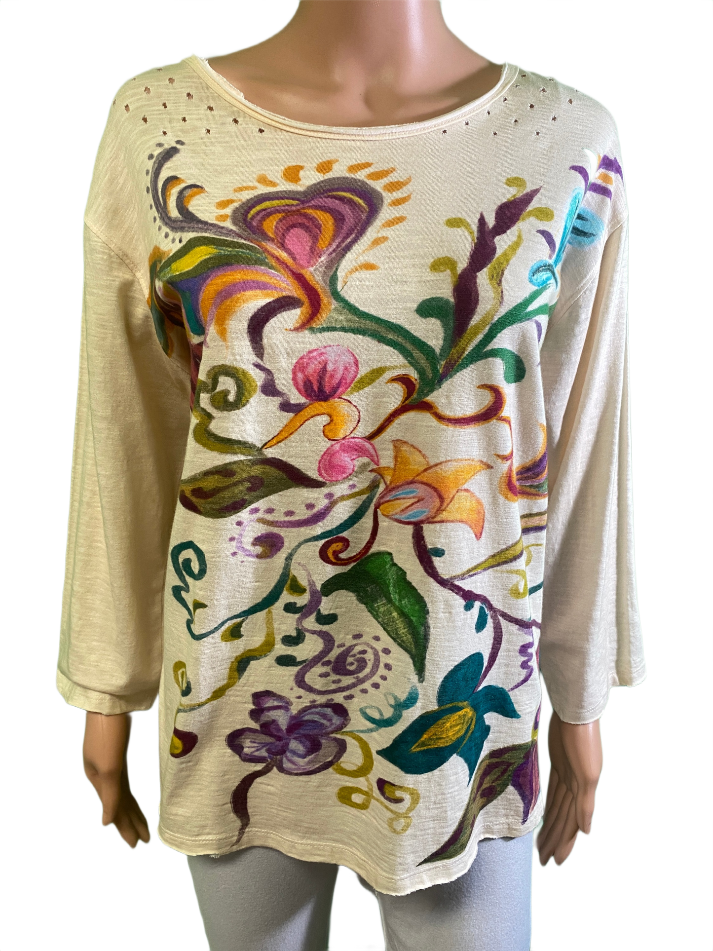 * Floral - Paper Lace Top