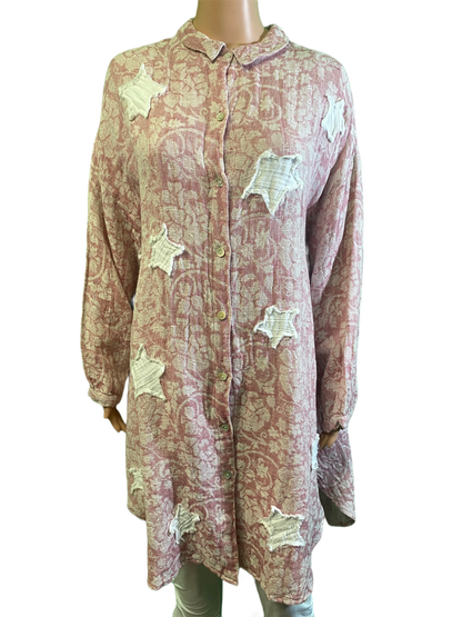 * Jacquard Shirt w/ Stars - Paper Lace Dress