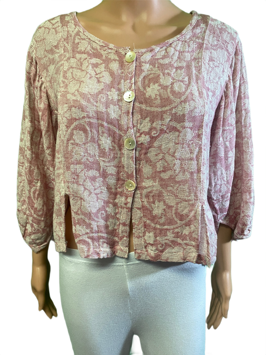 * Jacquard Short w/ Slits - Paper Lace Jacket