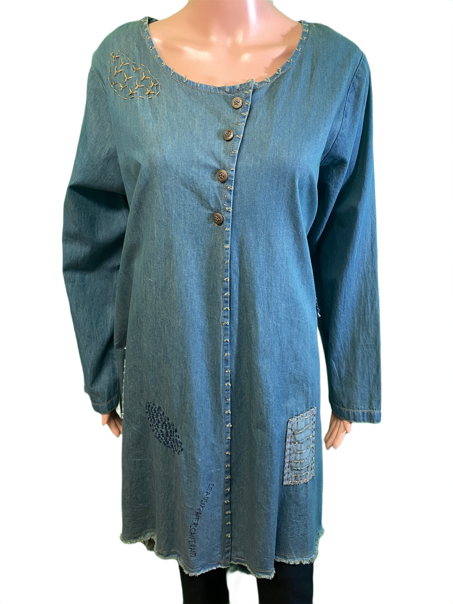 * Denim Love Applique Back - Paper Lace Jacket