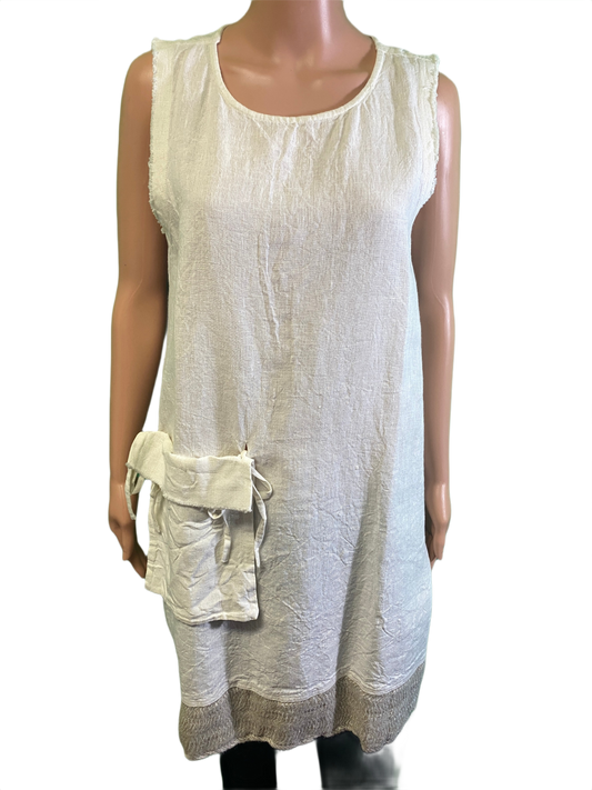 * Tank Linen w/ Pocket - Paper Lace Dress