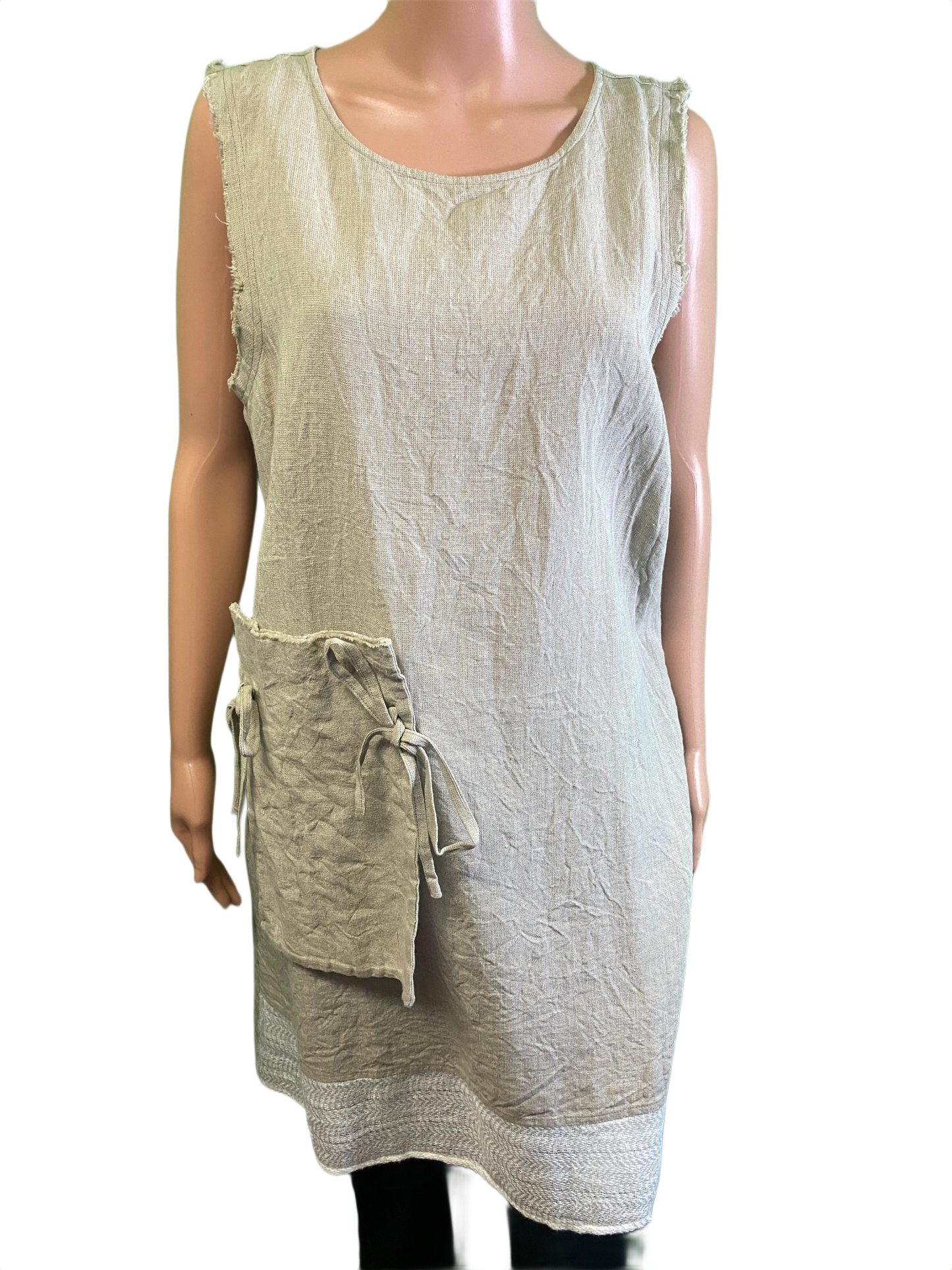 * Tank Linen w/ Pocket - Paper Lace Dress