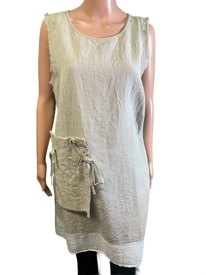 * Tank Linen w/ Pocket - Paper Lace Dress