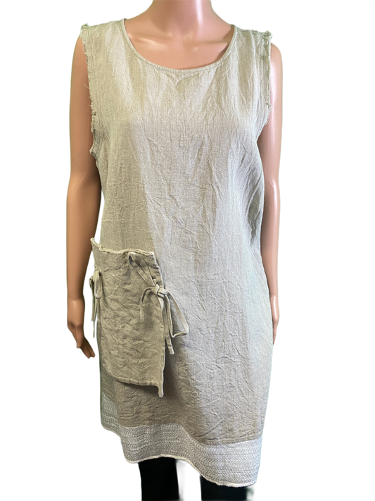 * Tank Linen w/ Pocket - Paper Lace Dress