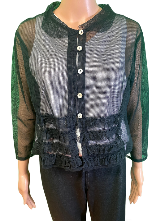 * Mesh w/ Frills - Paper Lace Jacket