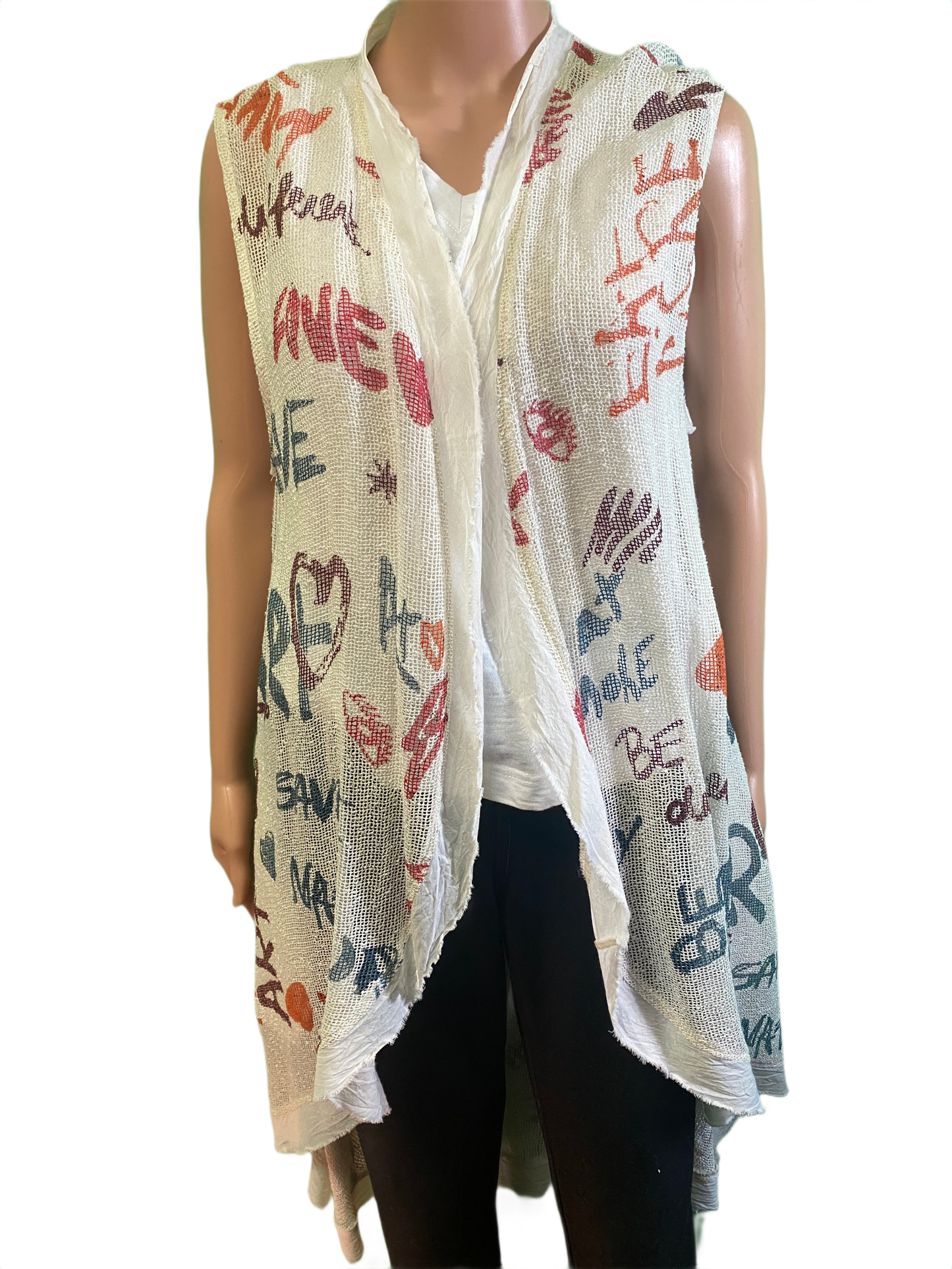 * Love/Save Nature Long Mesh - Paper Lace Top