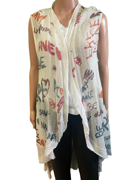 * Love/Save Nature Long Mesh - Paper Lace Top