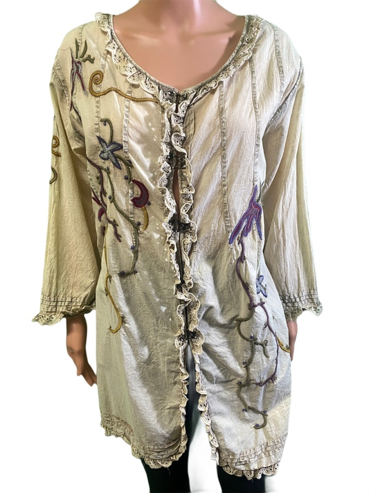 * Ruffles & Embroidery - Paper Lace Jacket