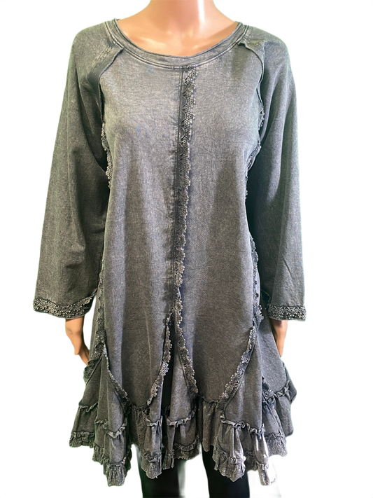 * Fleece w/ Ruffles - Paper Lace Top