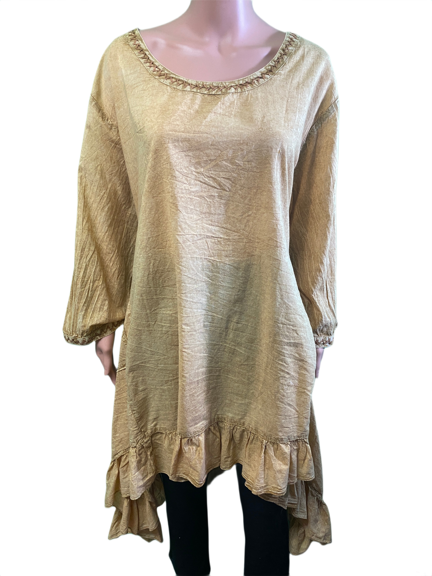 * Flare w/ Ruffles Handstitch - Paper Lace Top