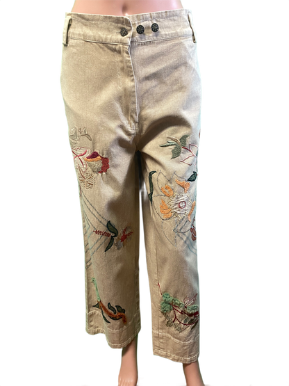 * Floral Embroidery - Paper Lace Pants