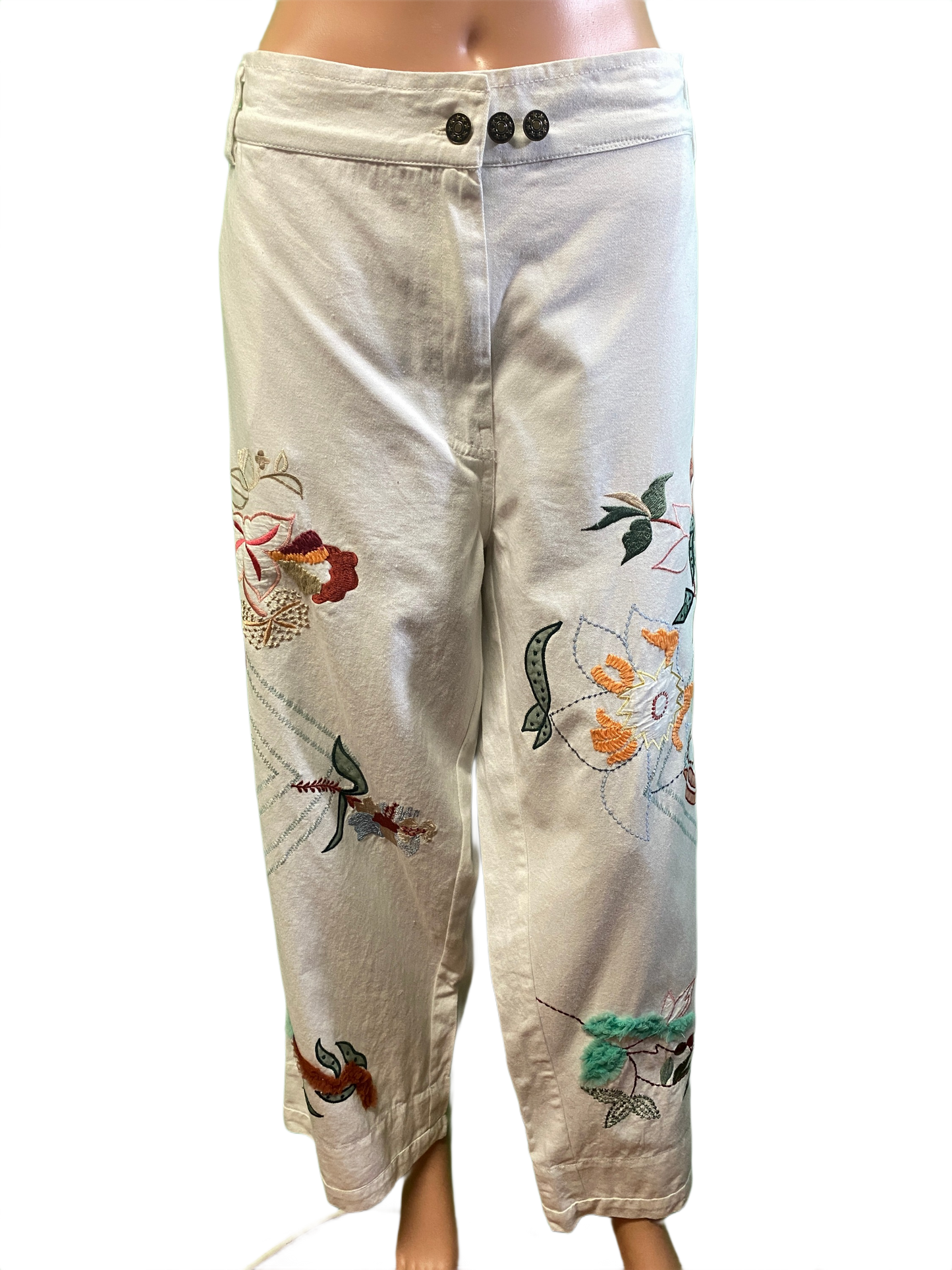 * Floral Embroidery - Paper Lace Pants