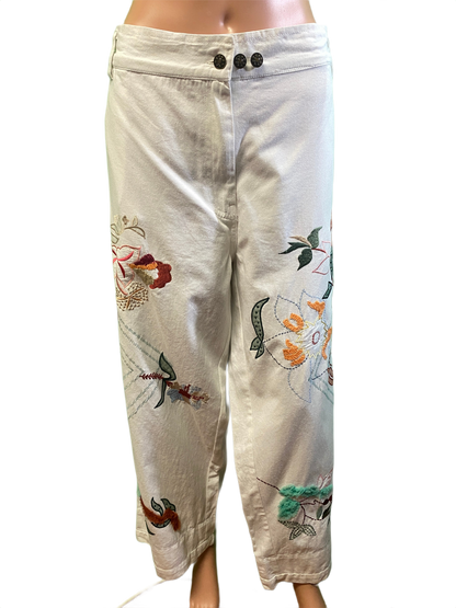 * Floral Embroidery - Paper Lace Pants