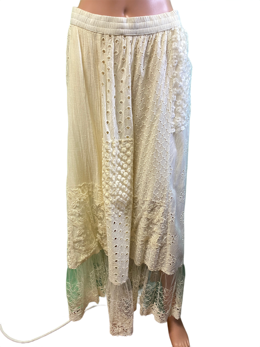 * Long Lined Eyelet/Lace - Paper Lace Skirt