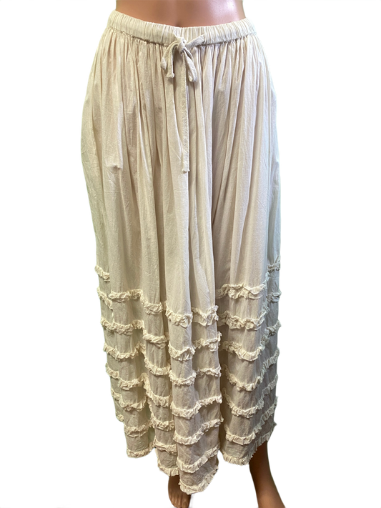 * Long w/ Bottom Ruching - Paper Lace Skirt