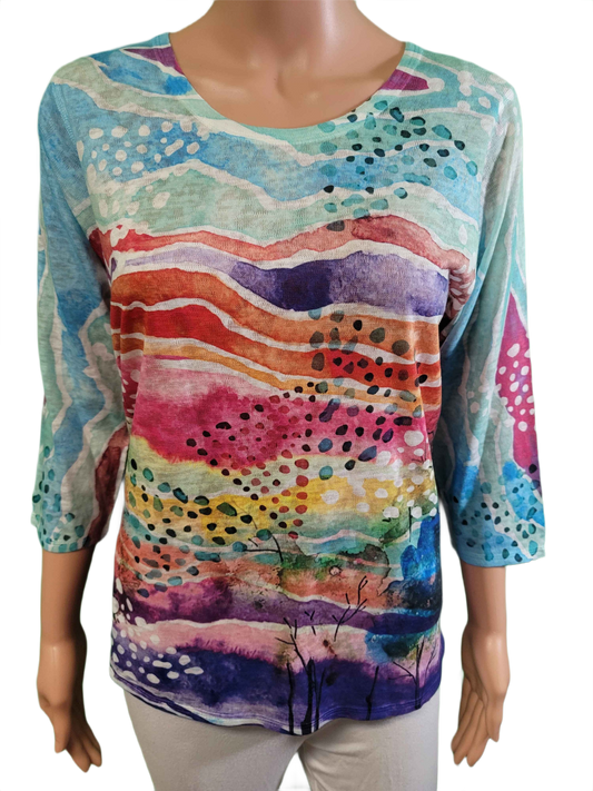 Fiona Colorful Mountains - Et' Lois Top