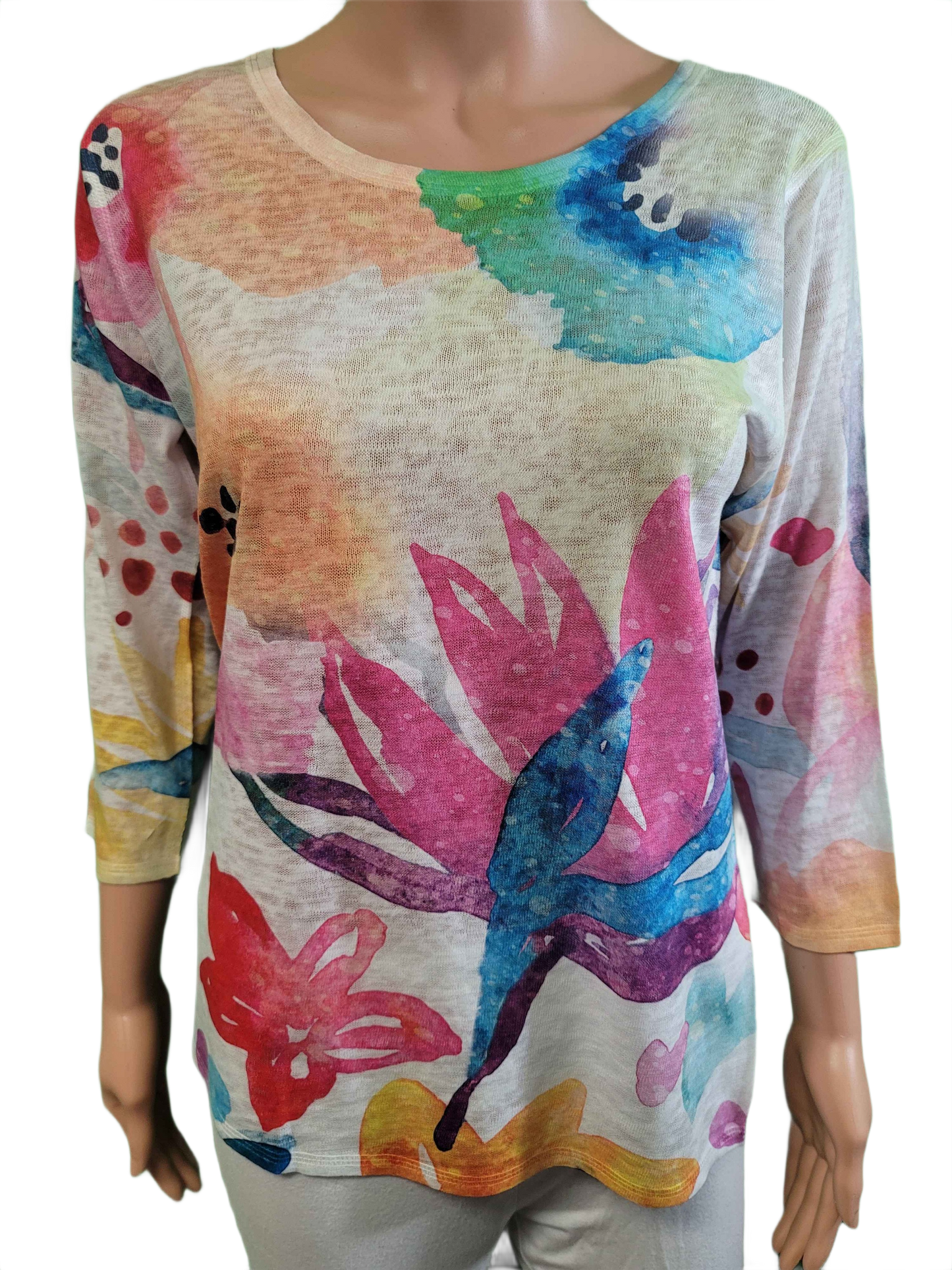 Fiona Abstract Flowers - Et' Lois Top