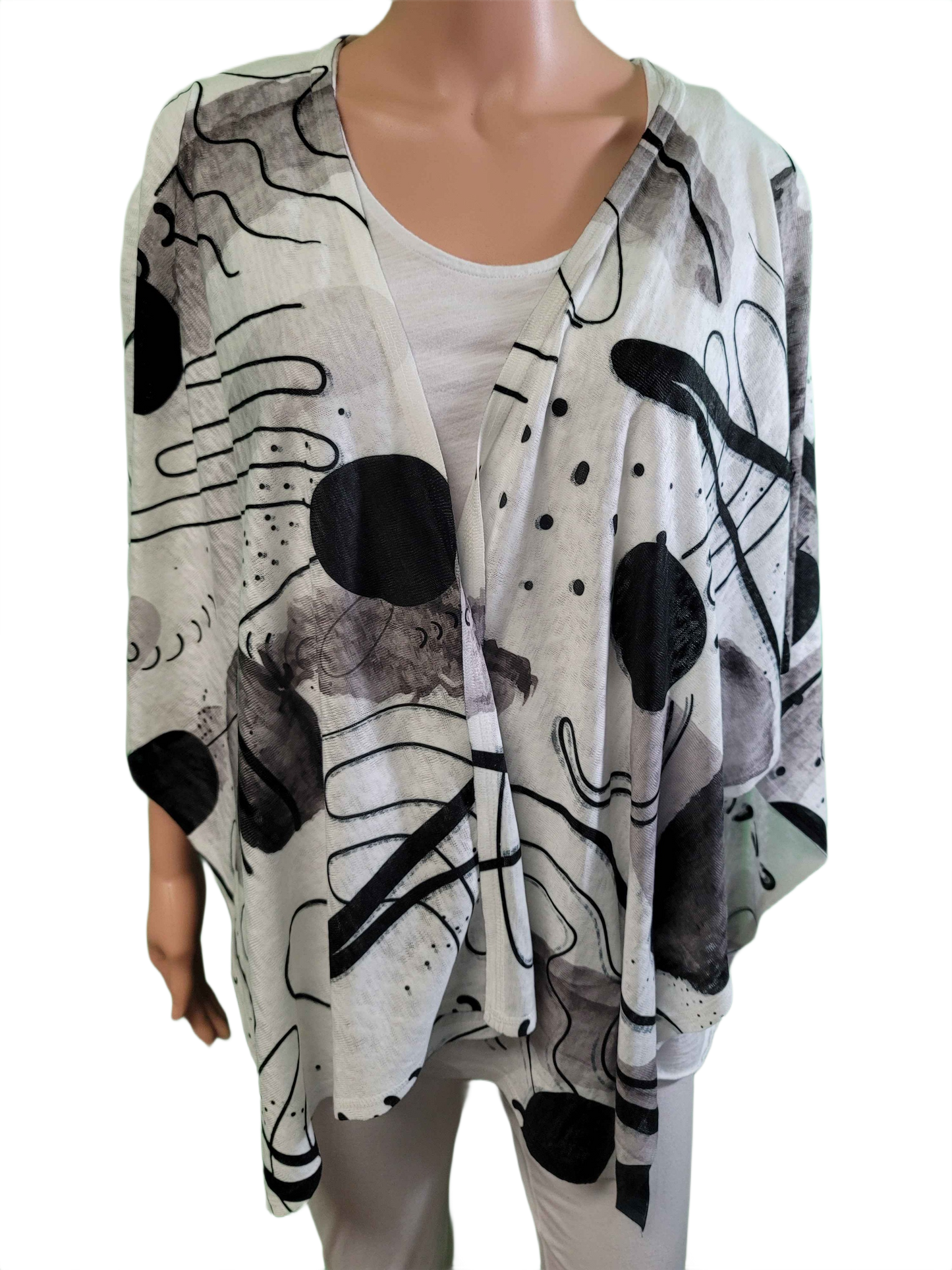 Sheila Black/White - Et' Lois Cardigan
