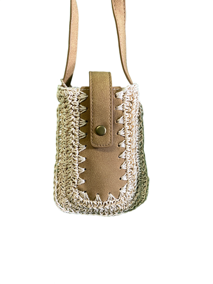 Straw Crossbody Phone Bag - Sun 'N' Sand Handbag