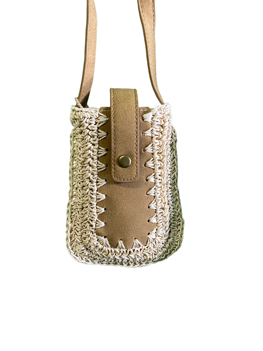 Straw Crossbody Phone Bag - Sun 'N' Sand Handbag