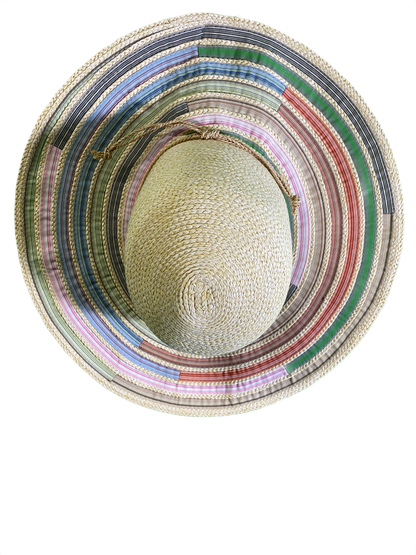 Paper Straw/Ribbon Floppy - Sun 'N' Sand Hat