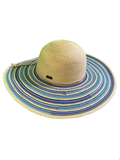Paper Straw/Ribbon Floppy - Sun 'N' Sand Hat