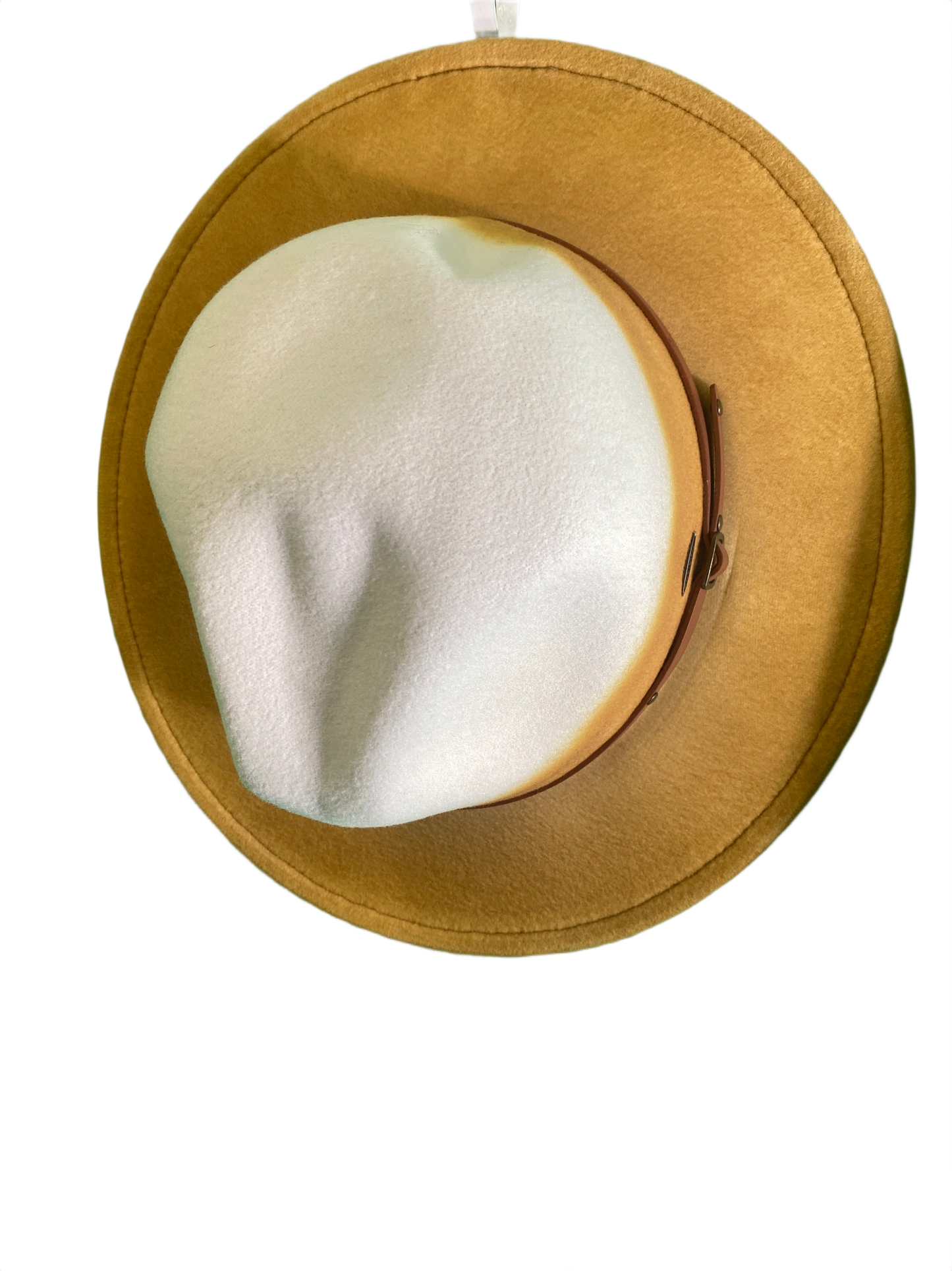 Poly Felt Safari Faux Leather Trim - Sun 'N' Sand Hat