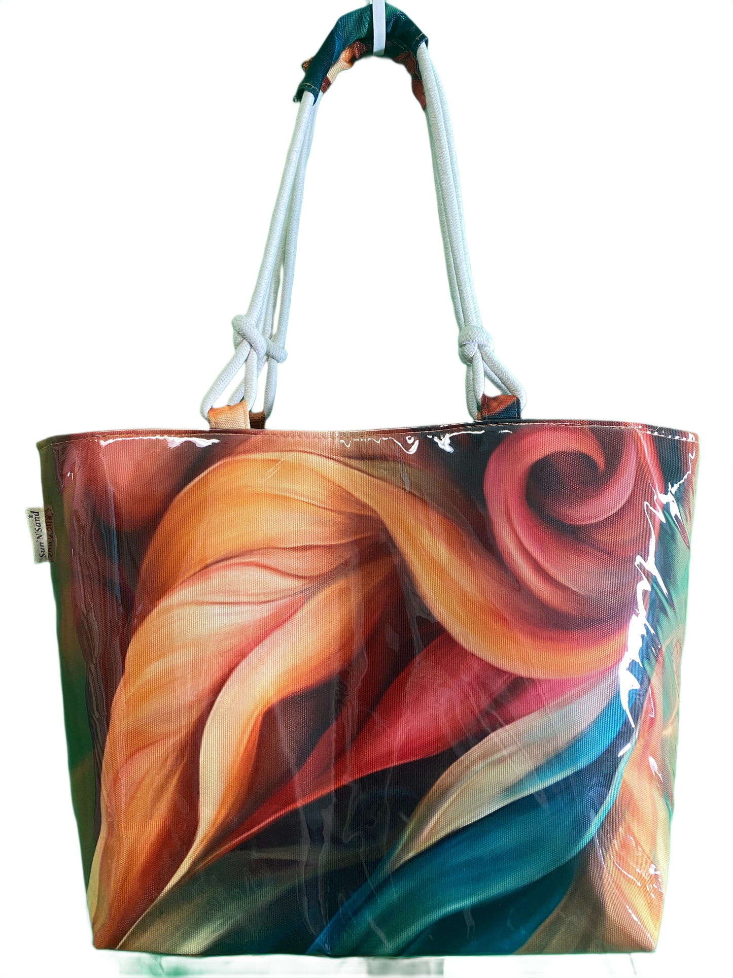 Canvas/PVC Shoulder Tote - Sun 'N' Sand Tote Bag