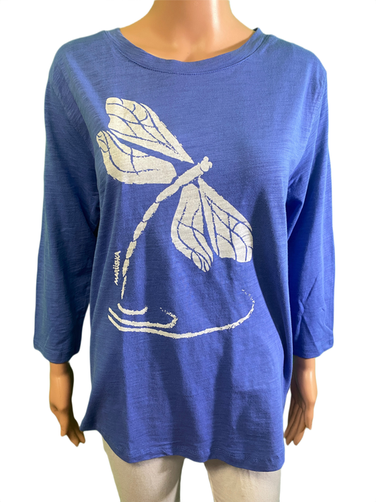 Dragonfly 3/4 Slub Hi-Lo - Marushka Top
