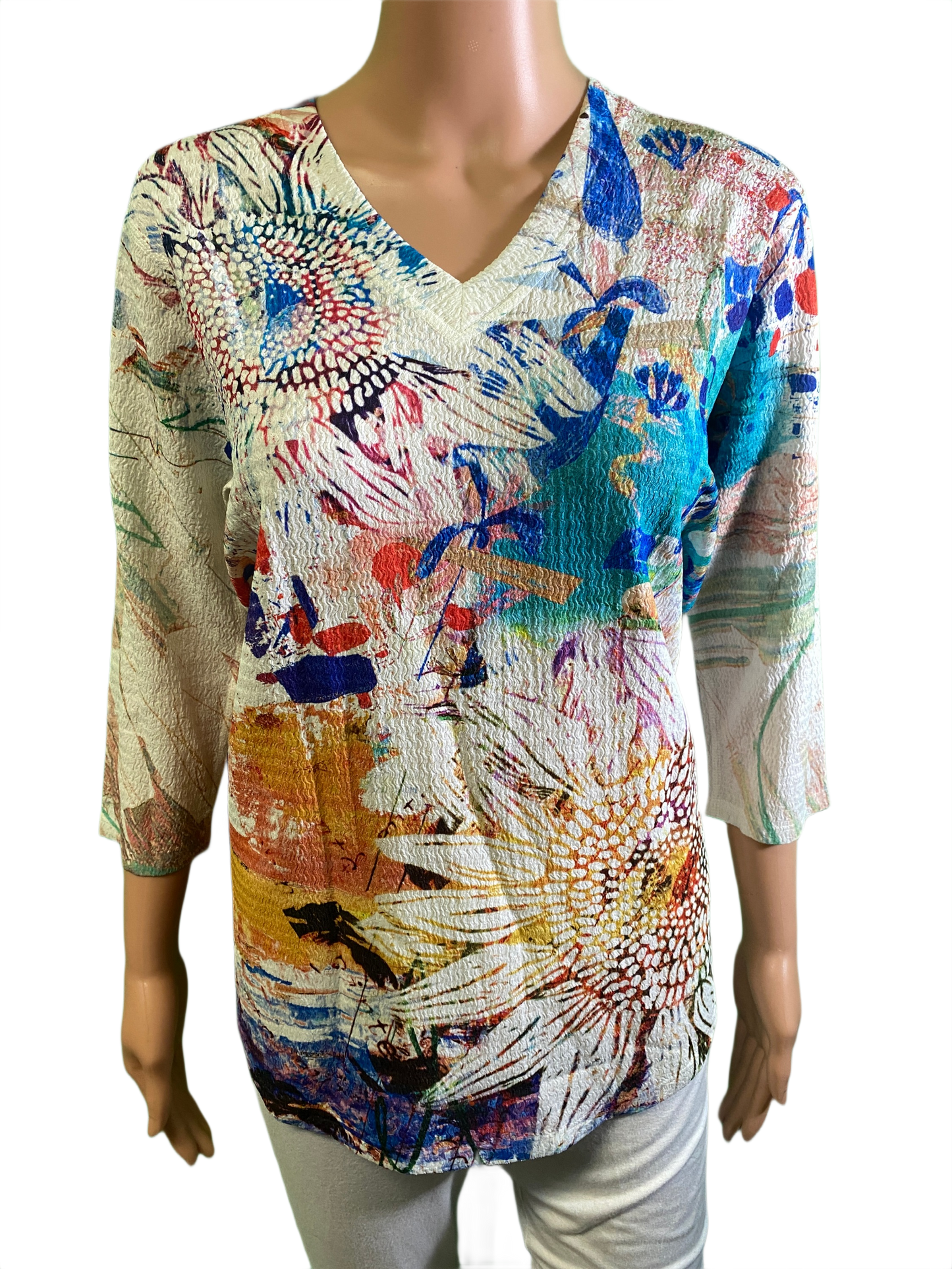 Sunrise Glare 3/4 V-Neck - Inoah Top