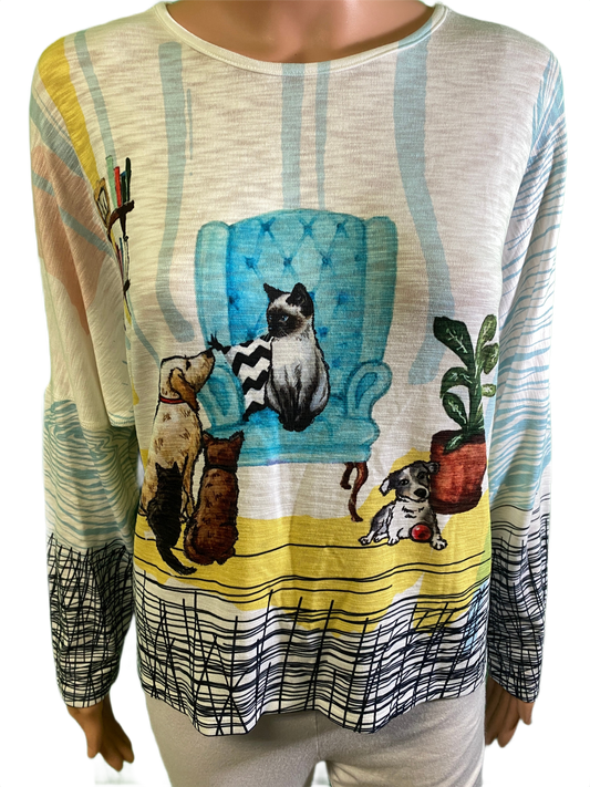 Purrfect Boss Long Sleeve Dolman - Inoah Top