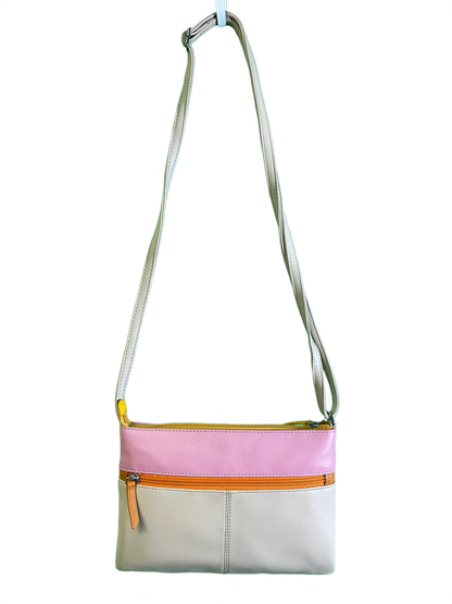 Double Zip Color Block Crossbody - ili New York Handbags
