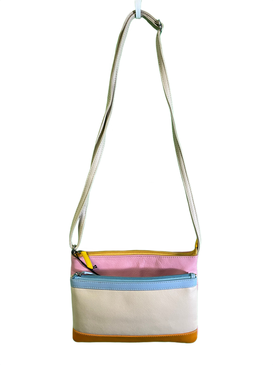 Double Zip Color Block Crossbody - ili New York Handbags
