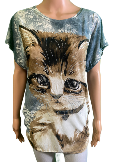 Short Sleeve Cat - Coronet Top