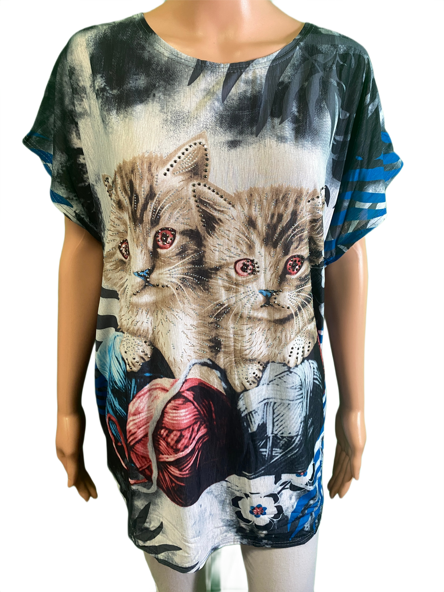 Cat Embellished - Coronet Top