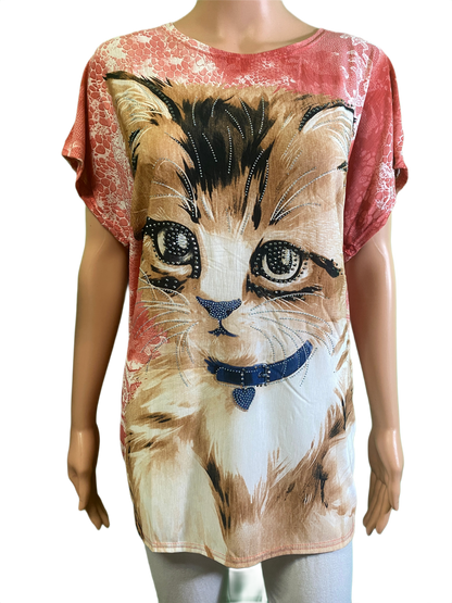 Short Sleeve Cat - Coronet Top