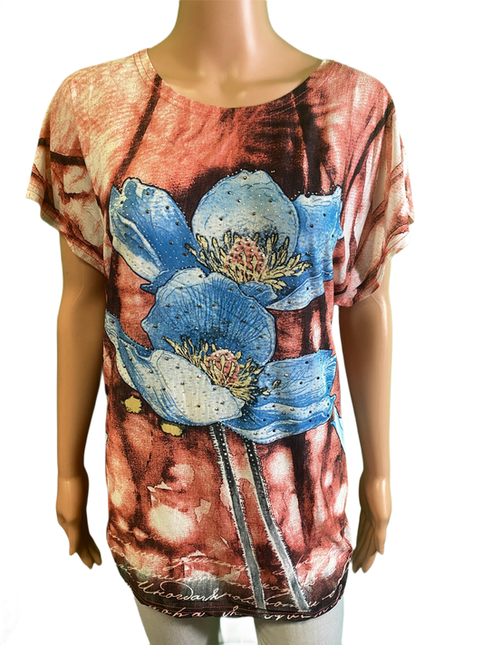 Short Sleeve w/ Flowers - Coronet Top