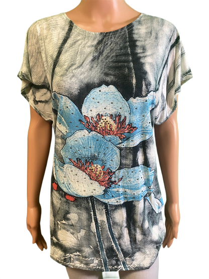 Short Sleeve w/ Flowers - Coronet Top