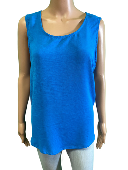 * Textured Scoop Neck Tank Top - Pure Essence Tank